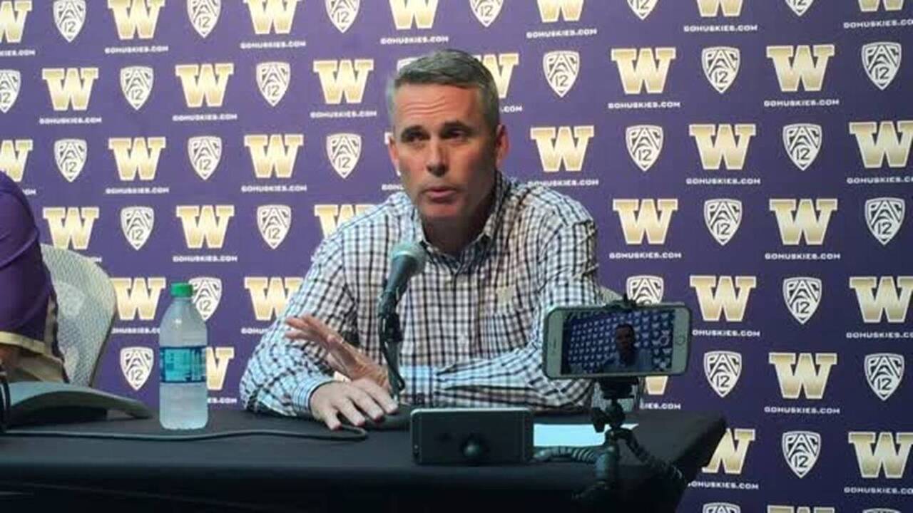 Huskies coach Chris Petersen previews fall camp