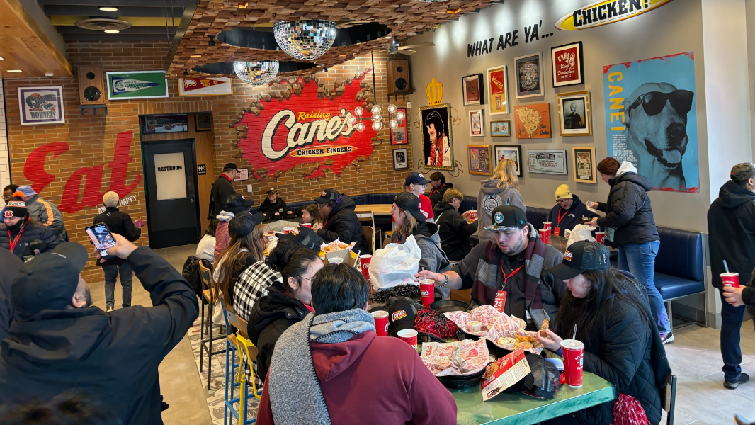 Hundreds brave the cold for Raising Cane’s Rock Hill debut