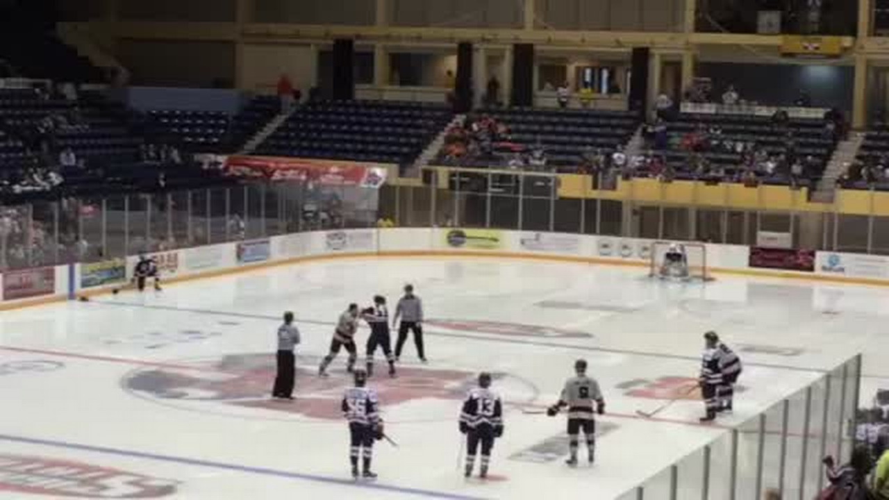Macon and Huntsville drop the gloves for a fight