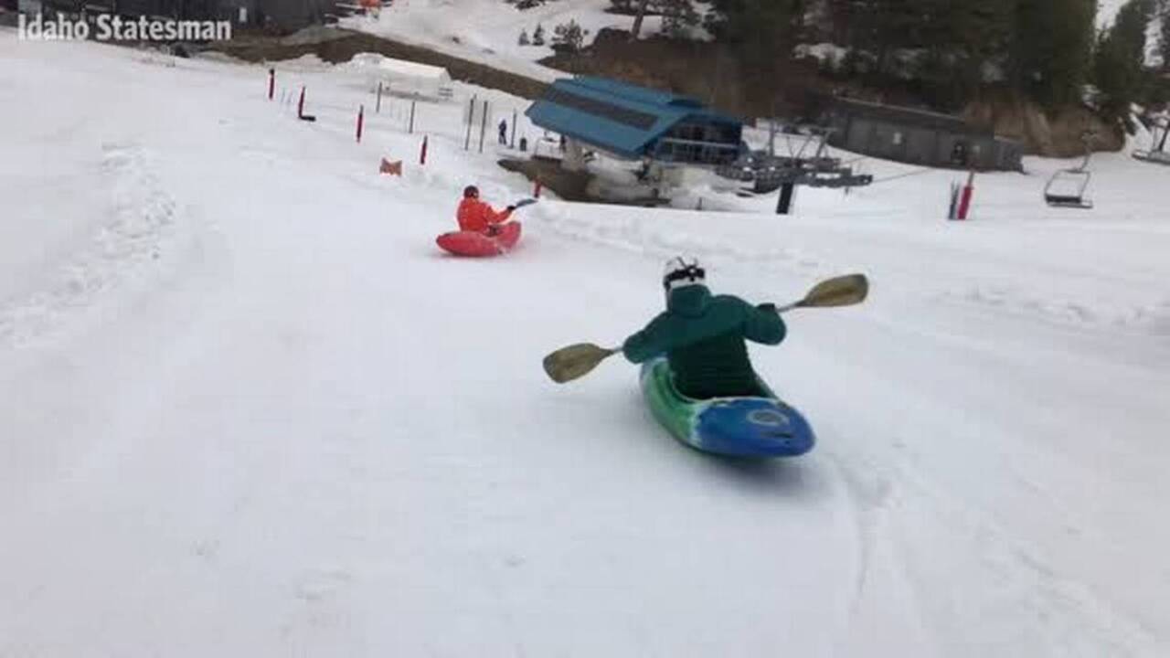 Follow two kayaks down the slopes at Bogus Basin
