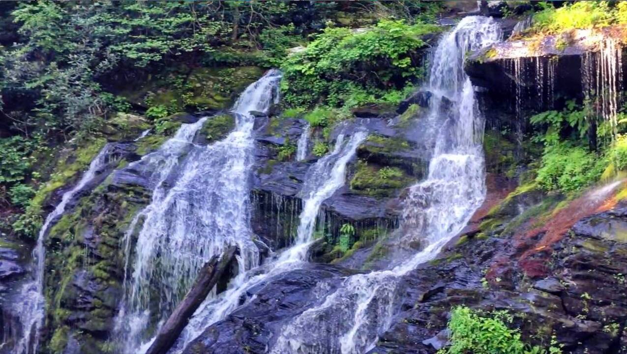 Catawba Falls flowing strong after rains