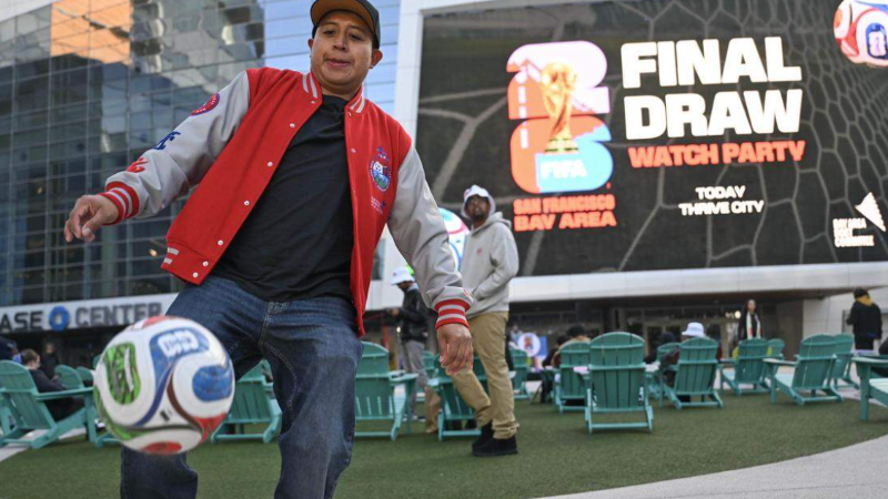 See the excitement in soccer fans in San Francisco for World Cup 2026 draw
