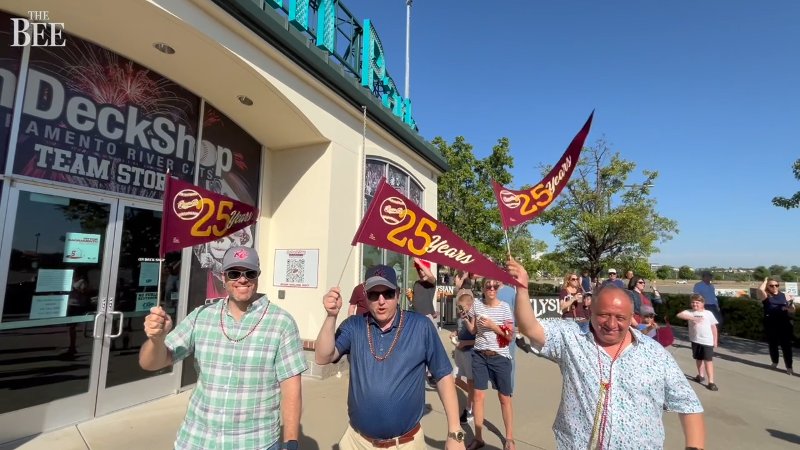 See parade celebrate the 25th anniversary of the Sacramento River Cats