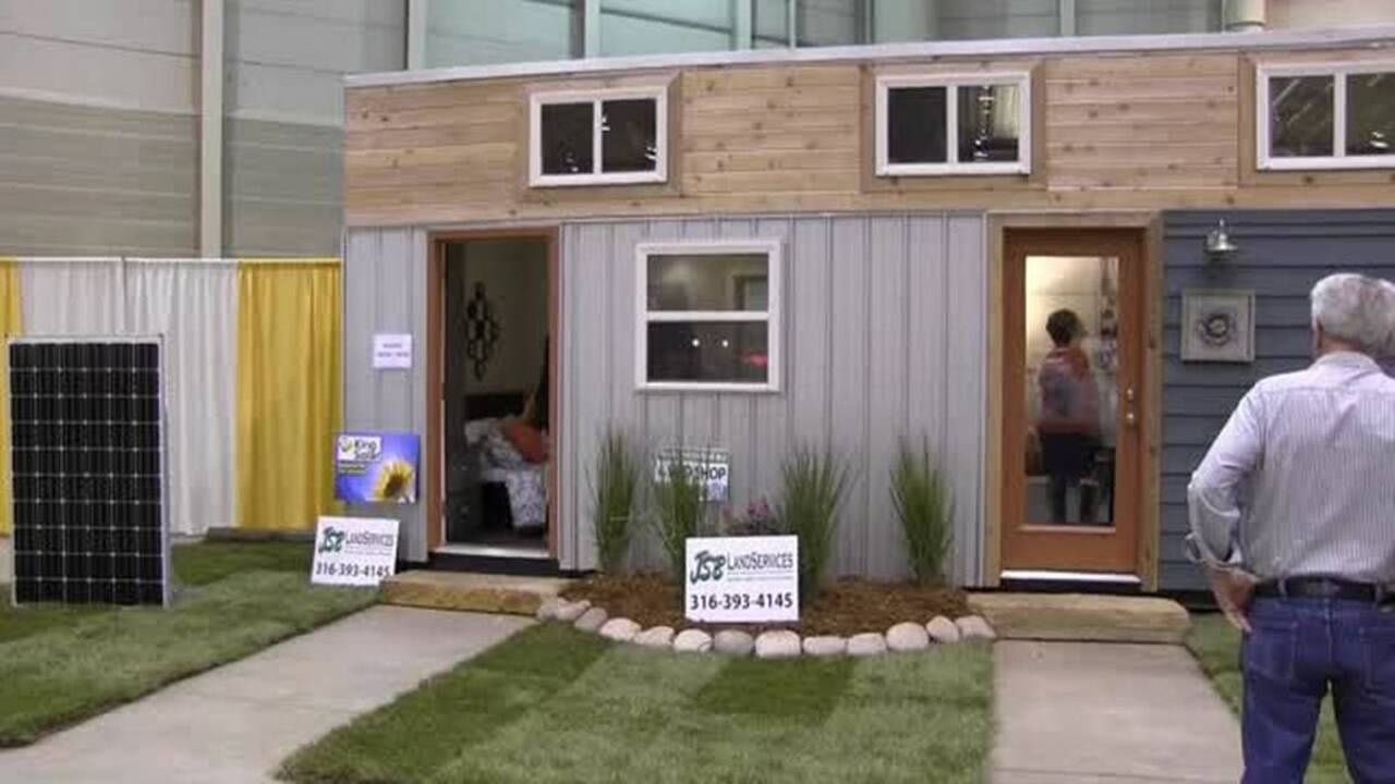 Shipping container transformed into tiny house