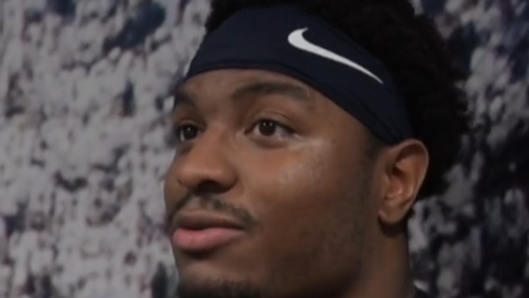 Penn State football player Marcus Neal Jr. talks about the safety room