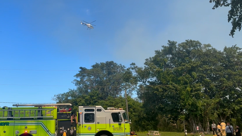 Wildfires burn in Southwest Miami-Dade