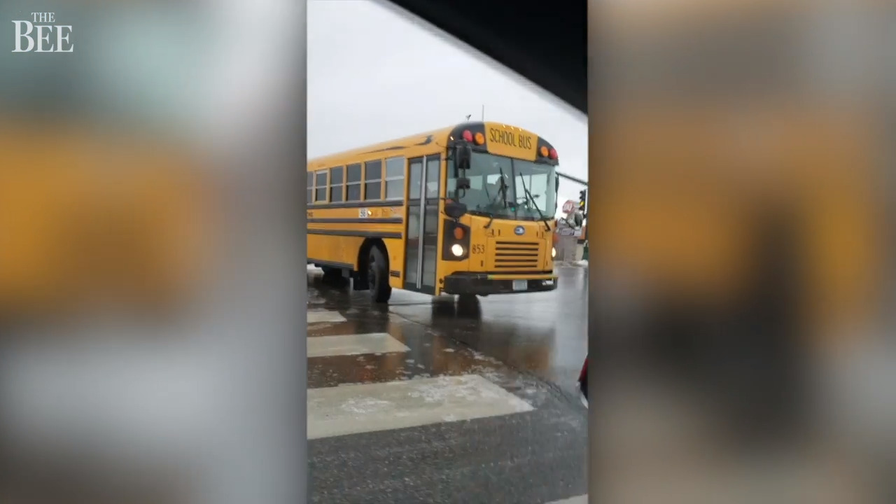 School bus slides sideways on icy road in Eden Prarie, Minnesota | Fort ...