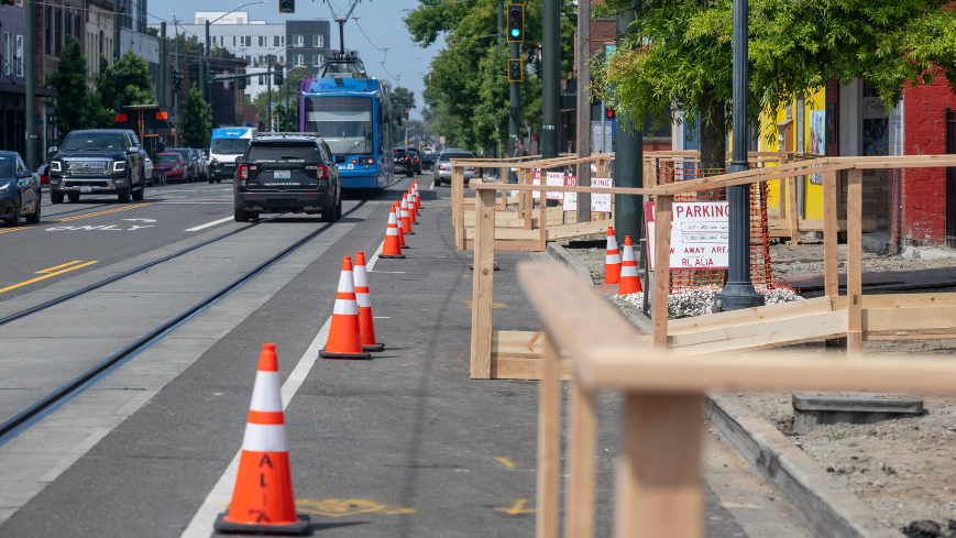 Hilltop sidewalk, lighting project begins with parking impacts through fall