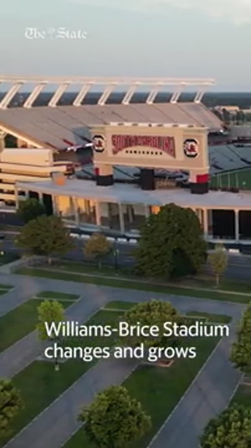 Drone view of Williams-Brice Stadium renovations