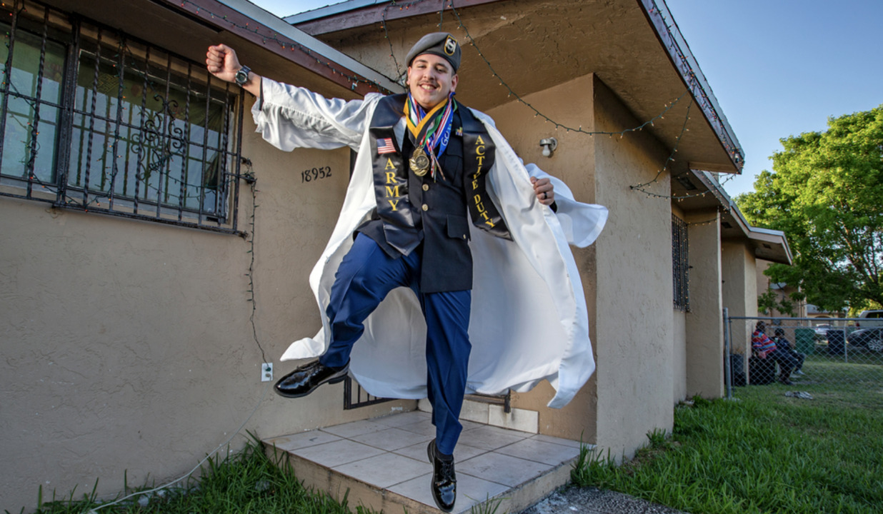 Formerly homeless North Miami Beach grad is heading to the Army
