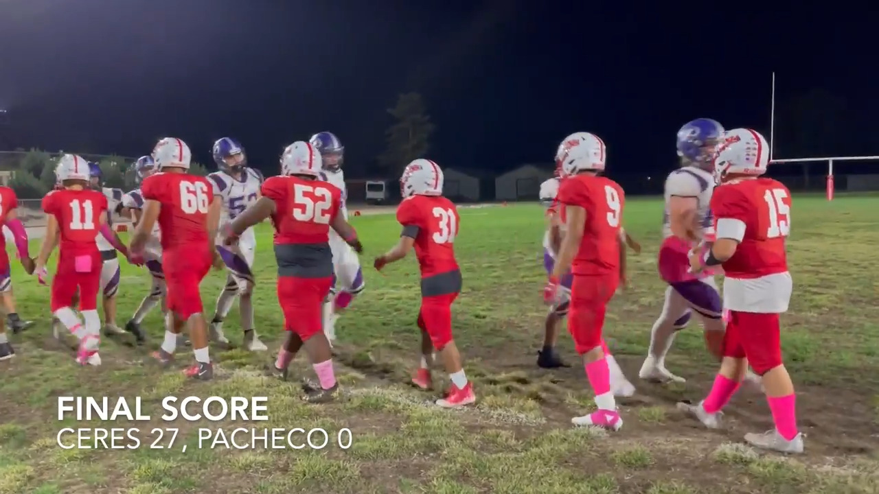Ceres dominates Pacheco 27-0 to earn key WAC victory; showdown with Los Banos next