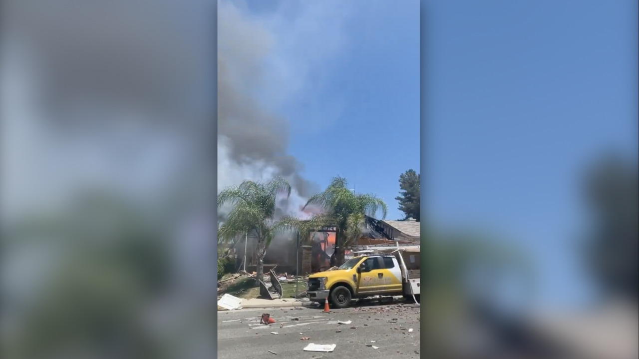 See the scene of gas leak explosion in Murrieta, California