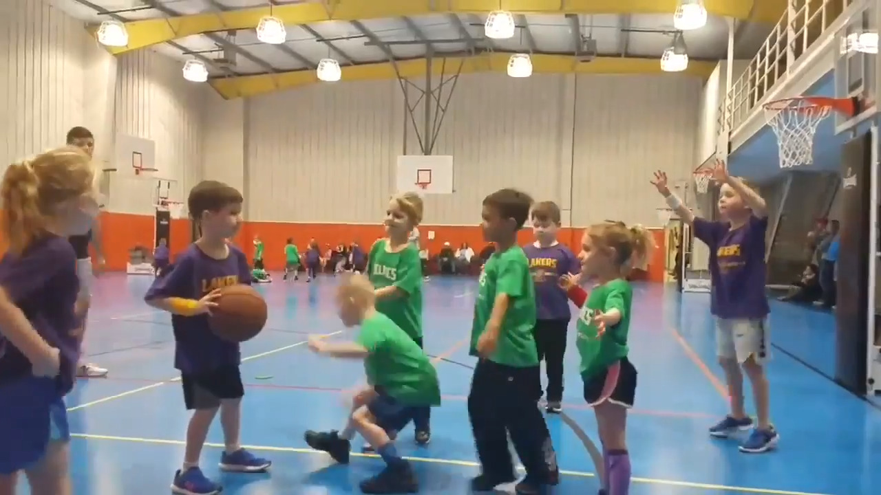Boy flops like the NBA pros