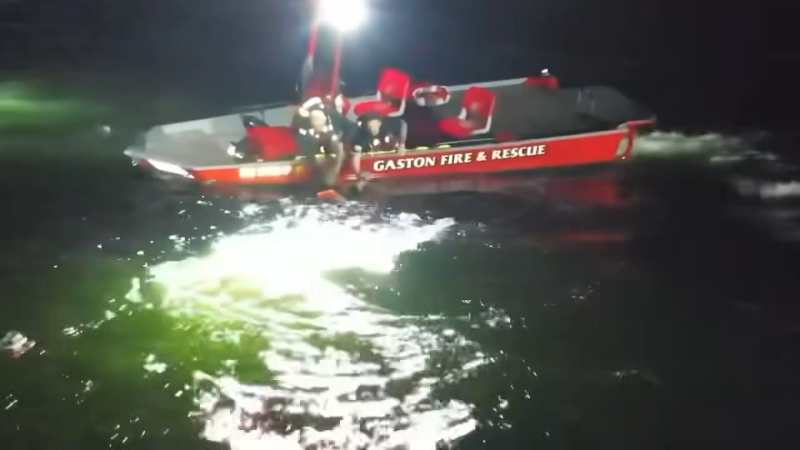 Drone video captures swimmer rescue in dark NC lake