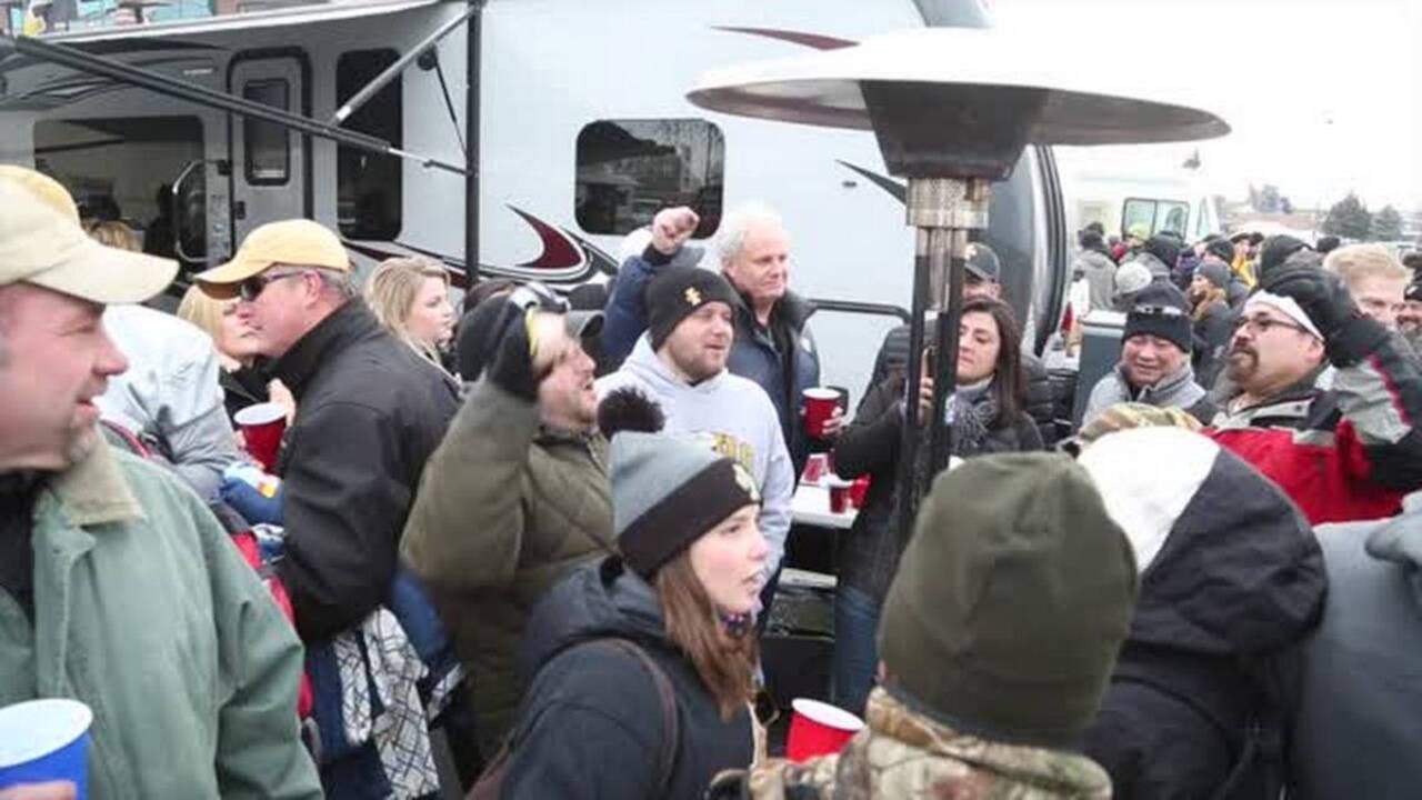 Idaho Vandals fans tailgate at Albertsons Stadium before Famous Idaho Potato Bowl