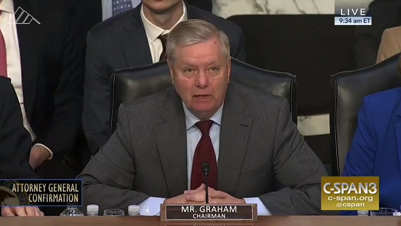 Graham sets conciliatory tone at AG confirmation hearing — but also sticks up for Trump