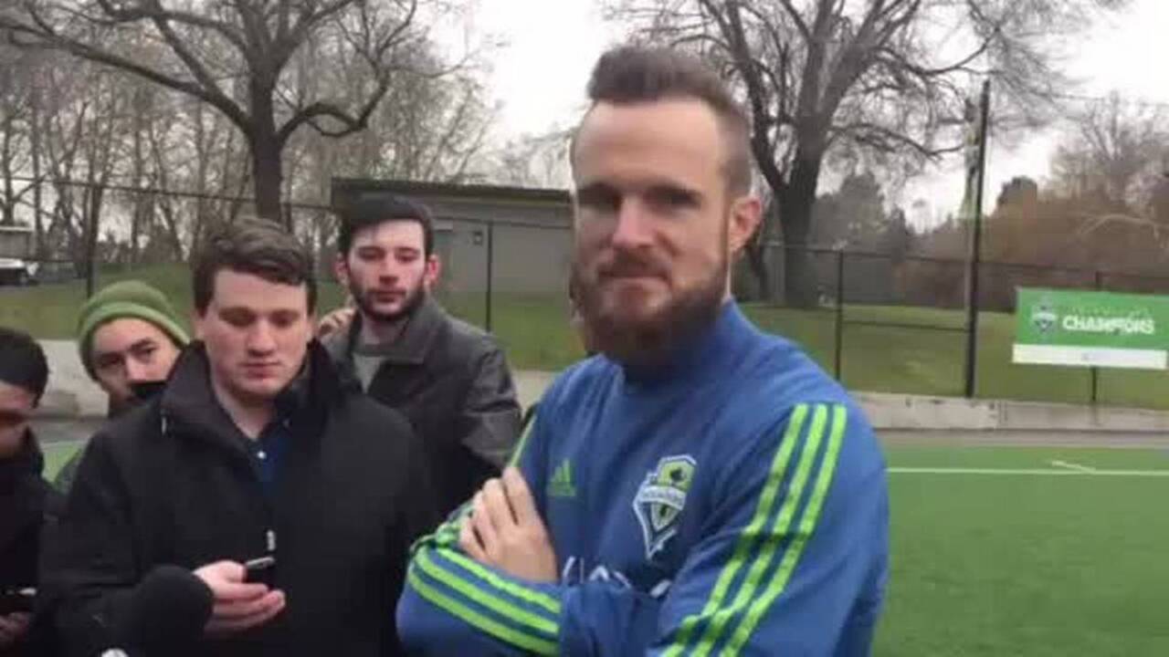 Sounders goalkeeper Stefan Frei on first day of 2017 training camp