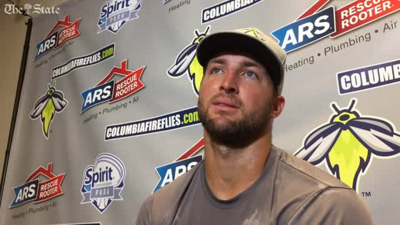Tebow talks baseball progress, lessons learned as he leaves Columbia