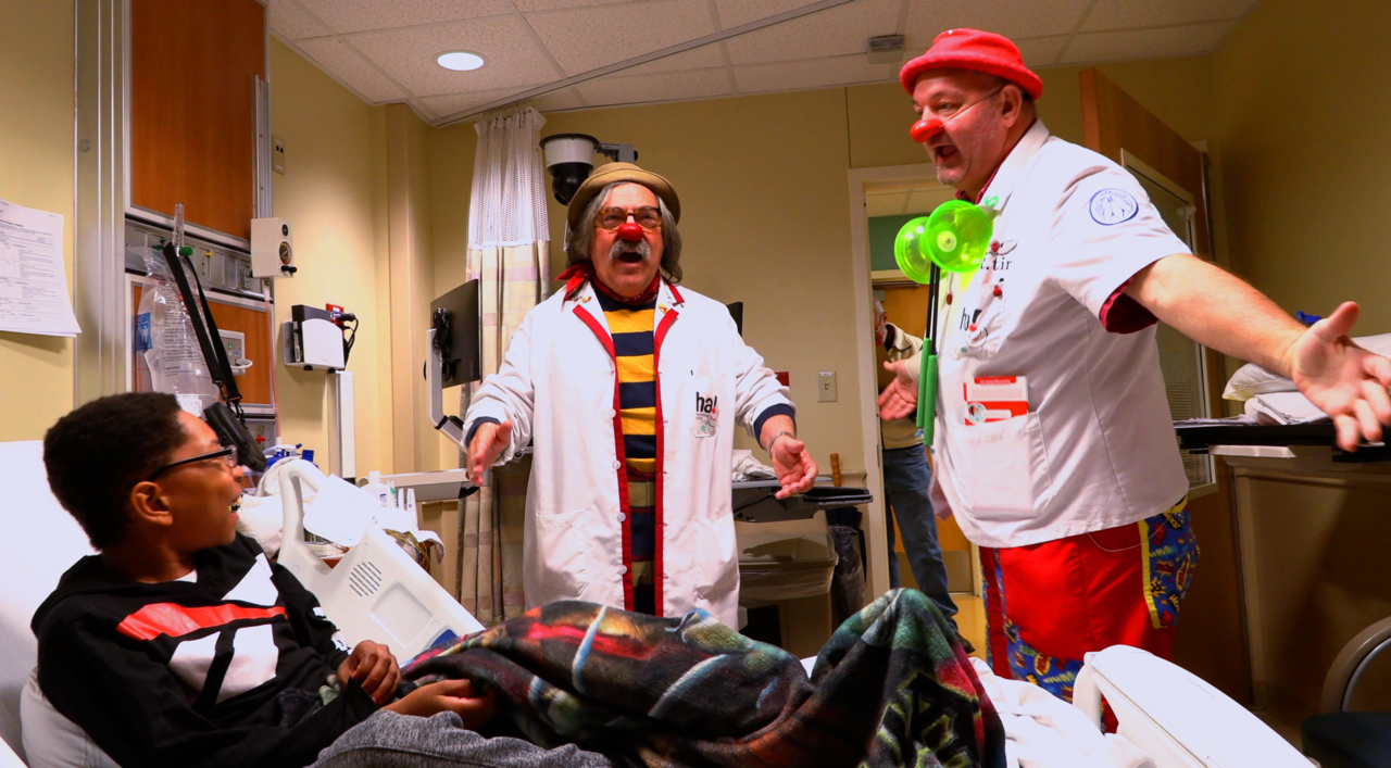 Join Humorologists Dr. Tiny and Dr. O.K. Dokey on rounds at local hospital