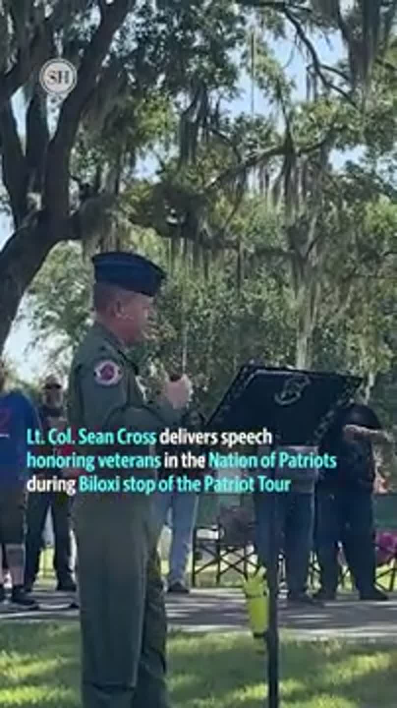 Lt. Col. Sean Cross honors veterans during Patriot Tour stop in Biloxi