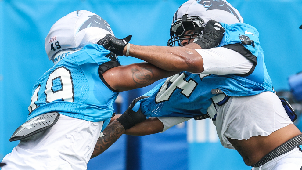 Panthers' first padded practice of training camp