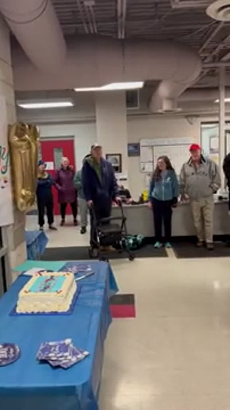 State College swimmer serenaded for 100th birthday 