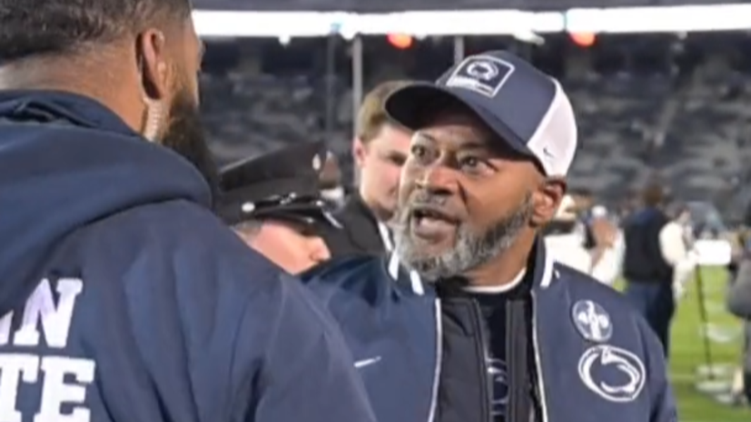 Fans chant Penn State interim coach Terry Smith's name after win