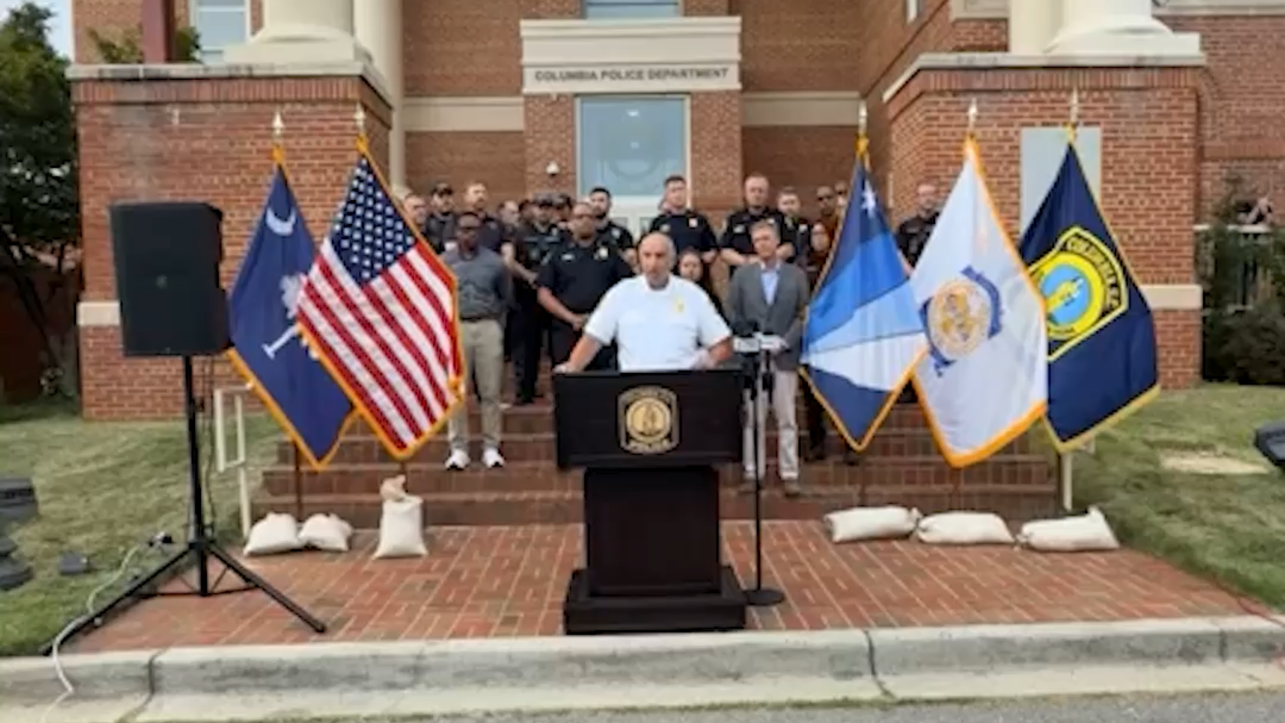 Columbia police department holds press conference for officer killed in line of duty