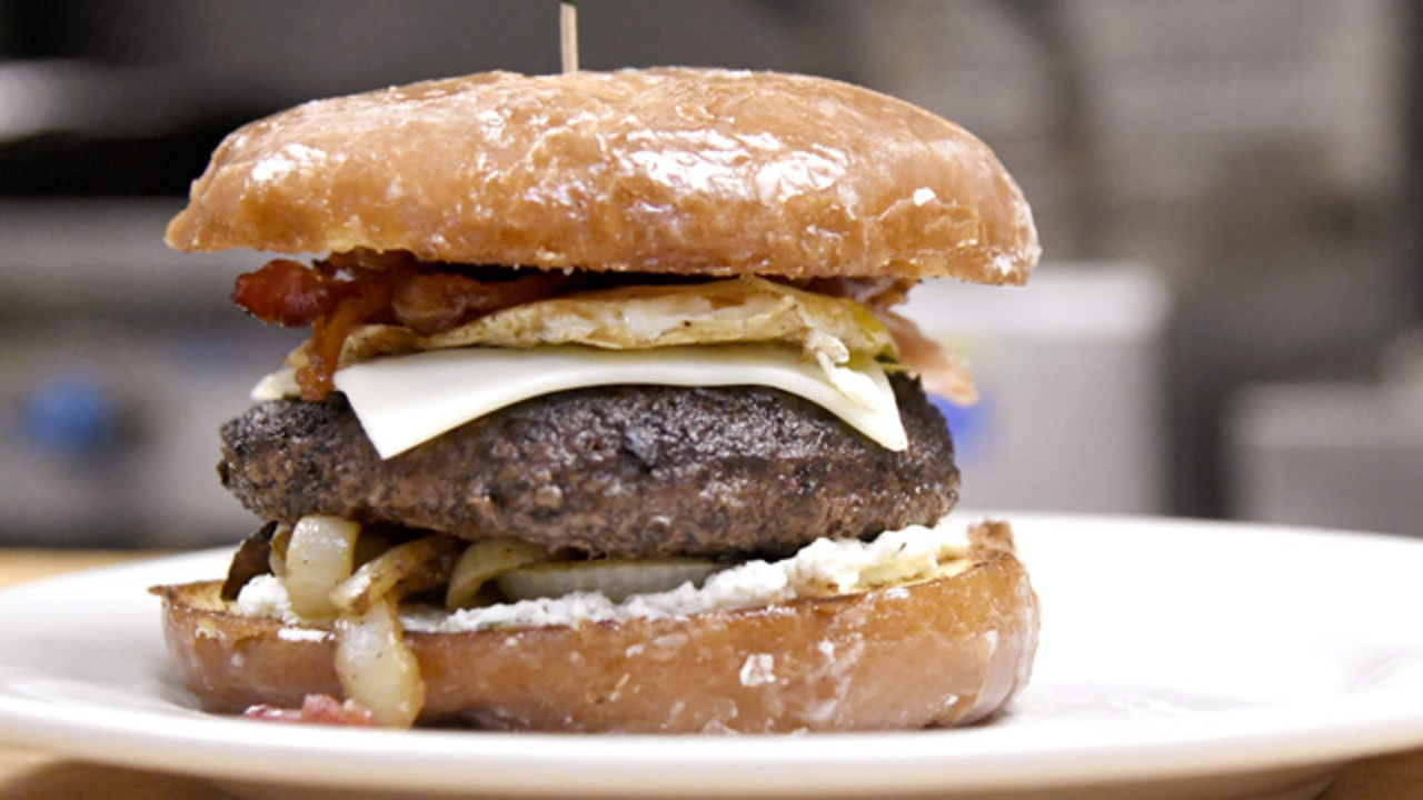 Breakfast, lunch and sweet tooth all satisfied with this burger creation