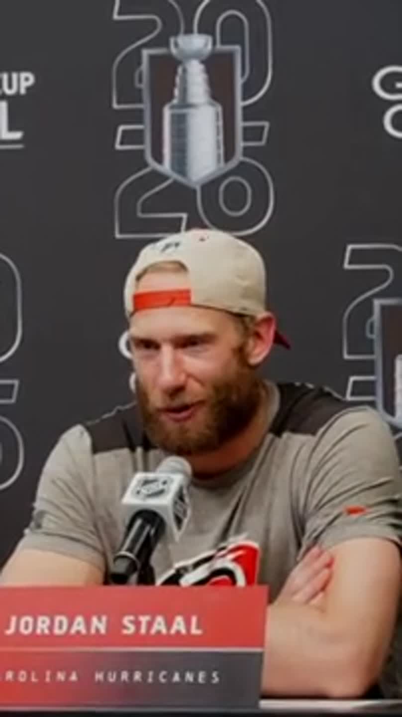 The Cane's Jordan Staal relives his game winning goal in Stanley Cup Game 4