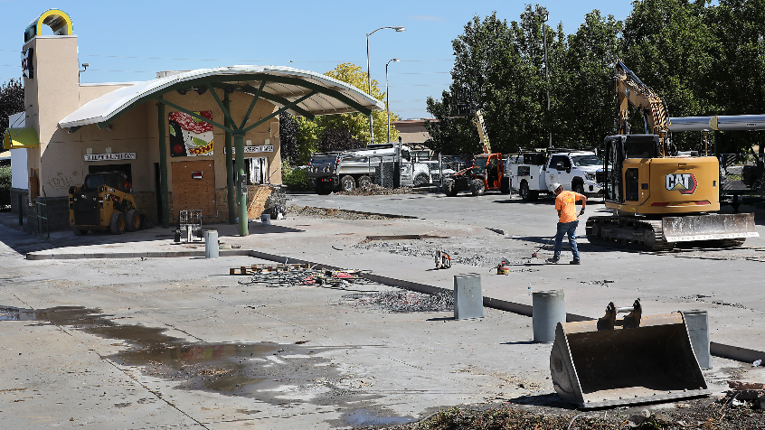 Demolition of former Sonic restaurant begins