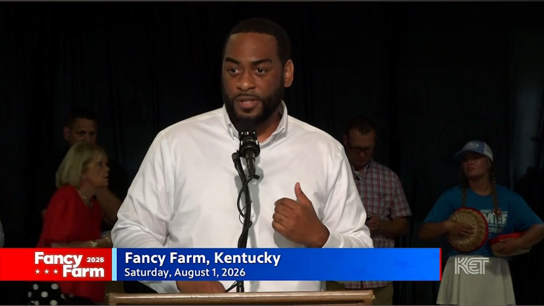 Senate candidate Charles Booker speech at Fancy Farm 2026