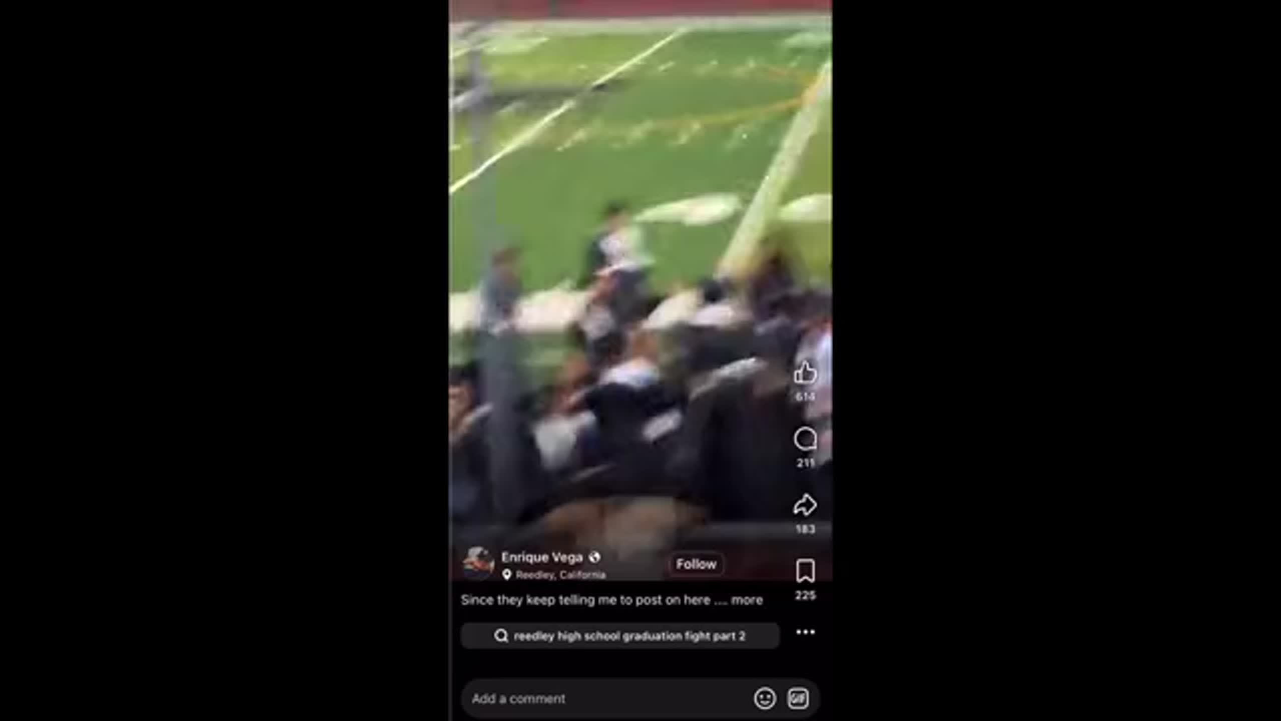 See the fight at a Reedley graduation