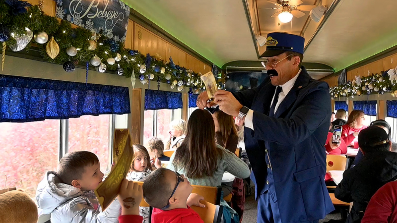 Take a look inside the popular Polar Express Train Ride this holiday season