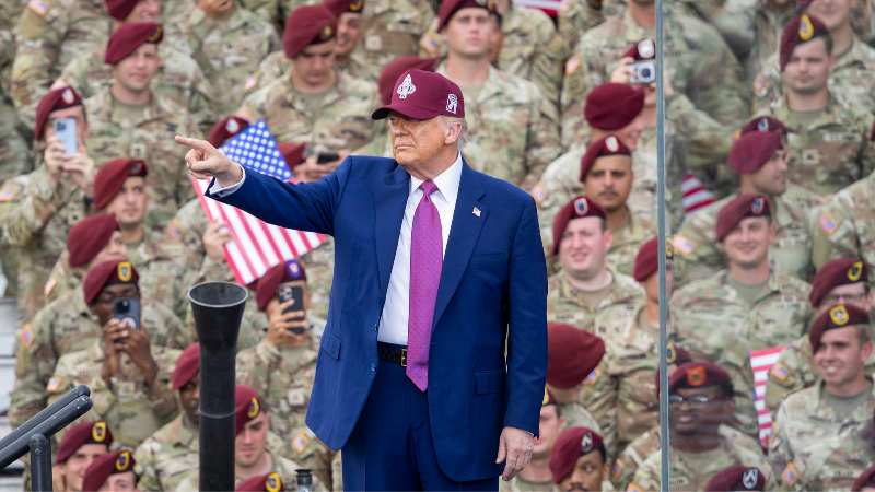 President Trump visits Ft. Bragg after activating National Guard and deploying Marines 