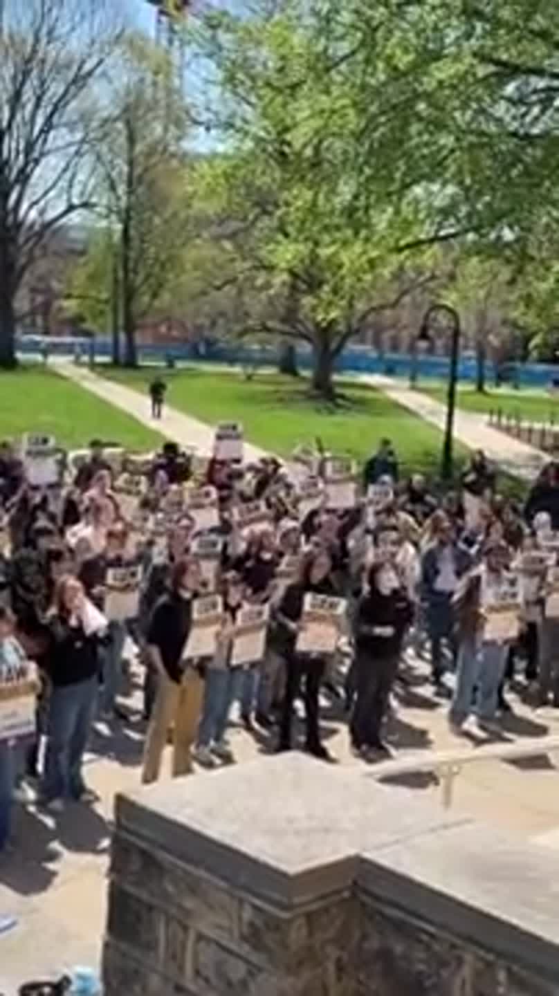 Penn State grad union rallies and delivers petition