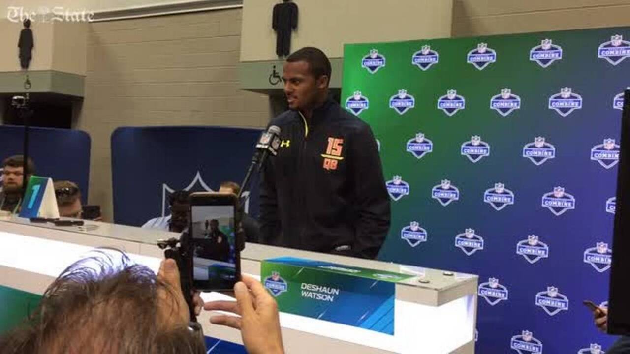 Deshaun Watson at the NFL combine