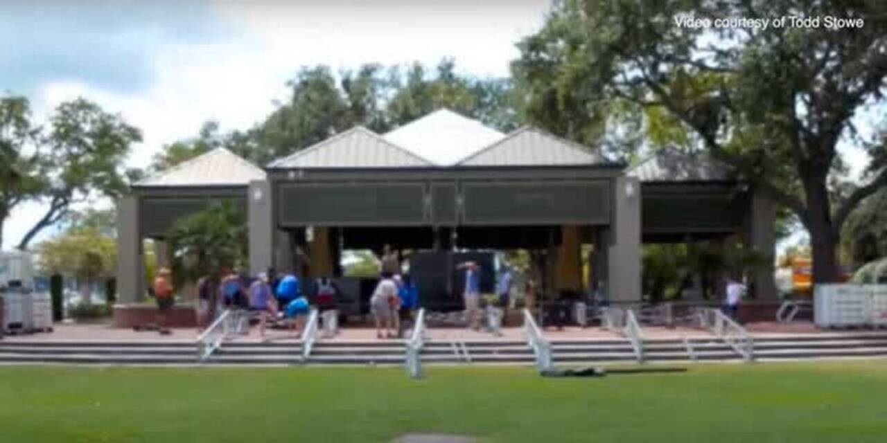Beaufort Water Festival stage set-up in less than 30 seconds