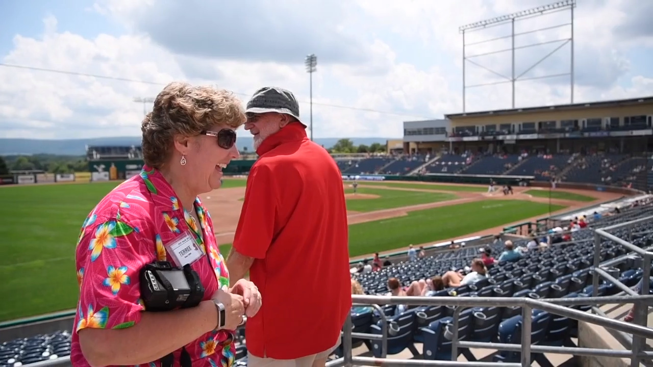 Terree Michel goes beyond her role as head usher for the State College Spikes
