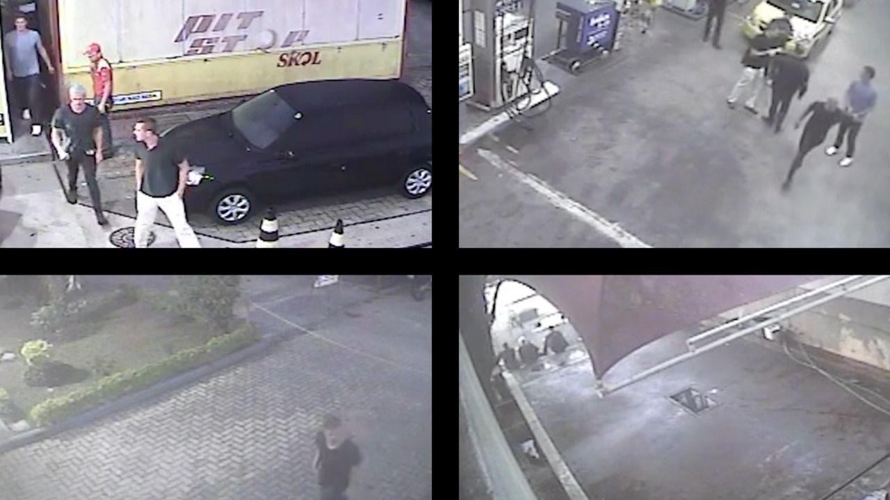 Surveillance footage from the night US swimmers allege they were robbed in Rio
