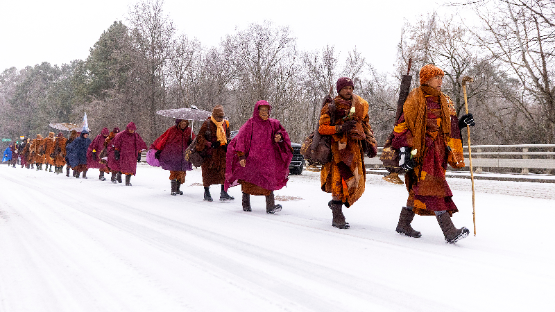 Why has the monks’ ‘Walk for Peace’ drawn so many? It’s more about us than them | Opinion
