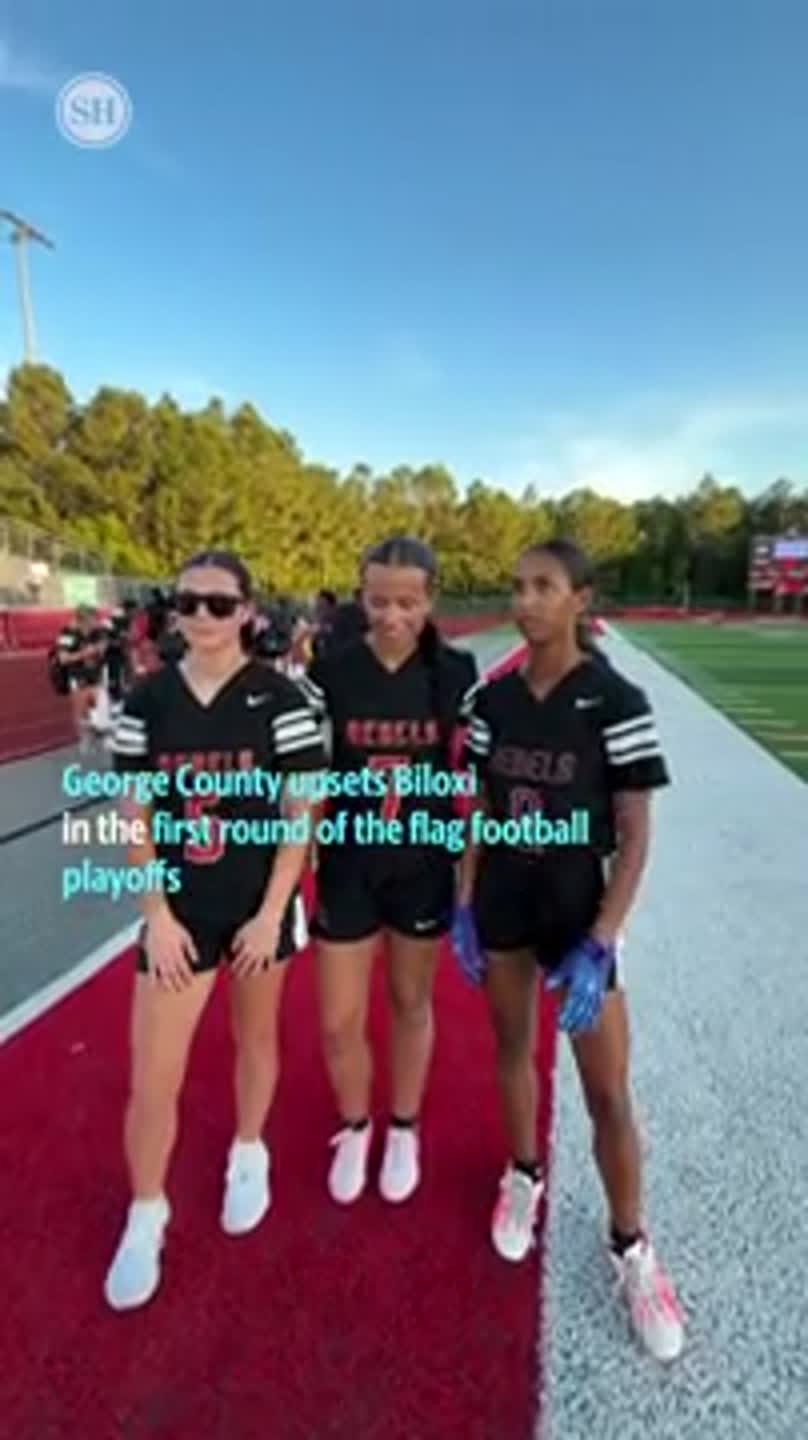 George County players reflect on upset win over Biloxi in the flag football playoffs