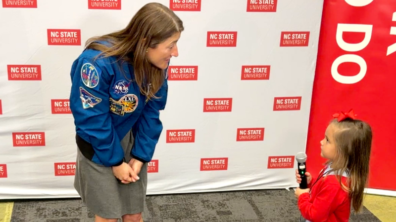 Junior journalist to astronaut Christina Koch: 'How can I be brave like you?'