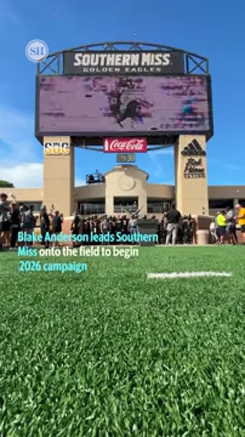 Blake Anderson leads Southern Miss onto the field for 2026 campaign