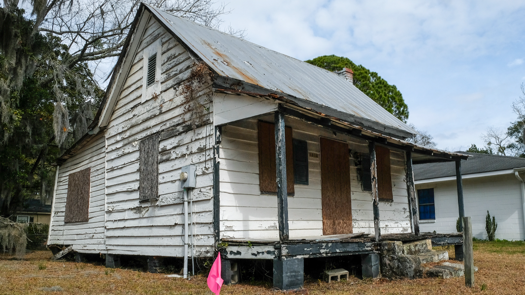 Freedman cottage built circa 1870 in Beaufort's Historic District has been restored