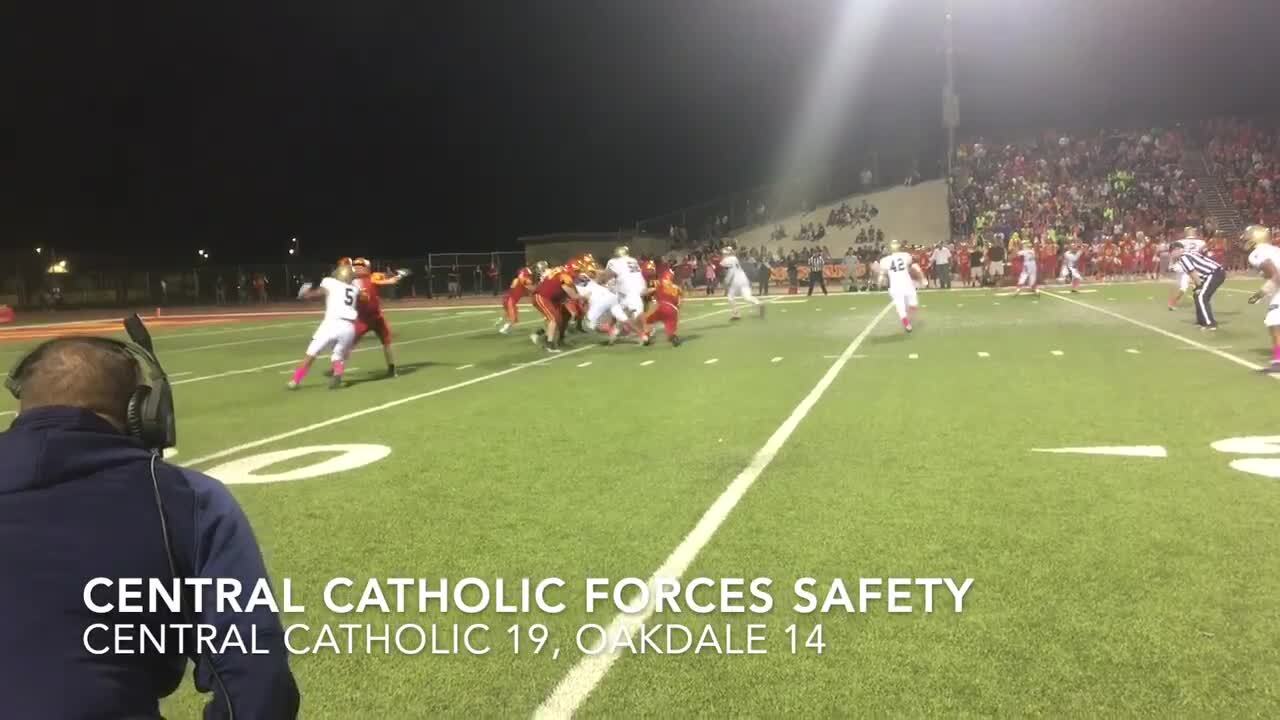 Central Catholic dominates second half to beat Oakdale in VOL clash