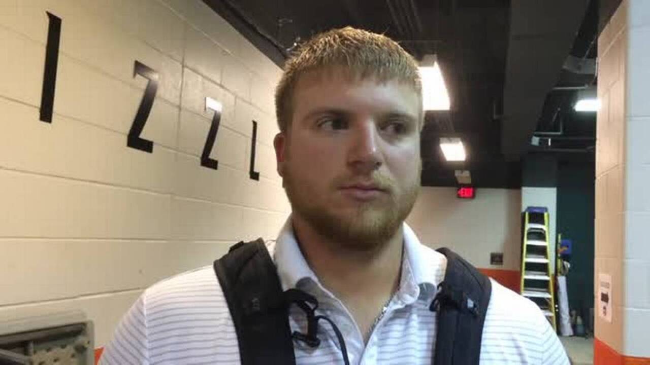 Fresno Grizzlies first baseman, Houston Astros top prospect A.J. Reed on hamstring injury