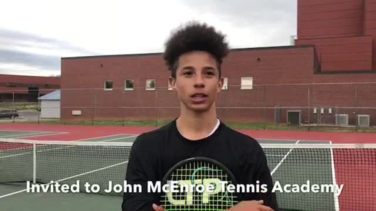 Yes, he's serious! 'Star struck' Clover tennis teen matches up against John McEnroe.