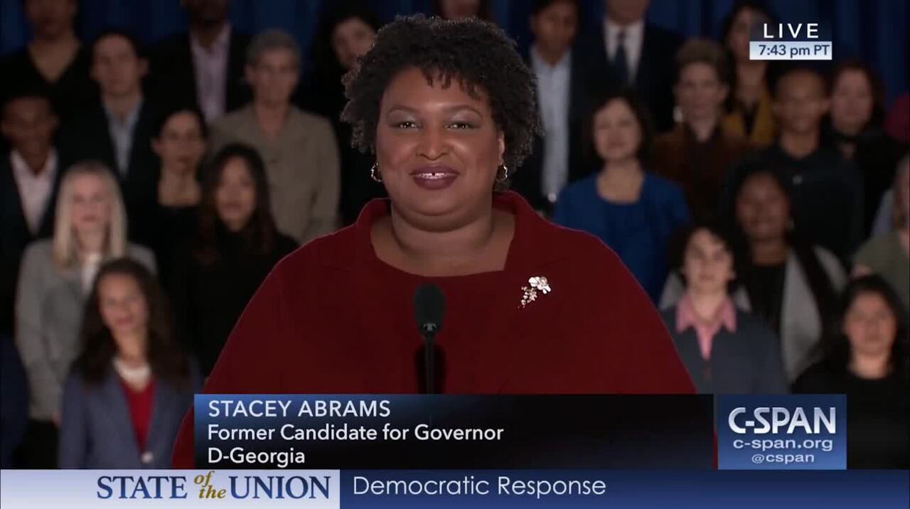 Stacey Abrams delivers the Democratic response to the State of the Union