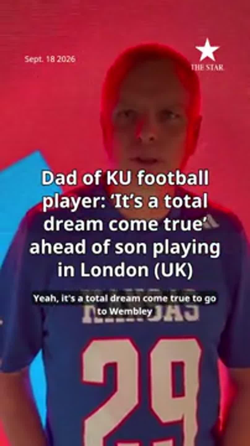 Dad of KU football player: ‘It’s a total dream come true’ ahead of son playing in London (UK)